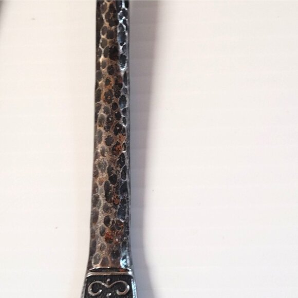 Flatware Gourmet Settings 27 Pc Avalon Barcelona 18/10 Stainless Black Hammered - Picture 9 of 9